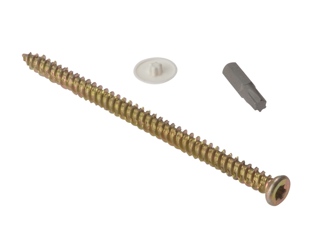 Forgefix Concrete Frame Screw Torx High-Low Thread ZYP 7.5 x 122mm Box 100