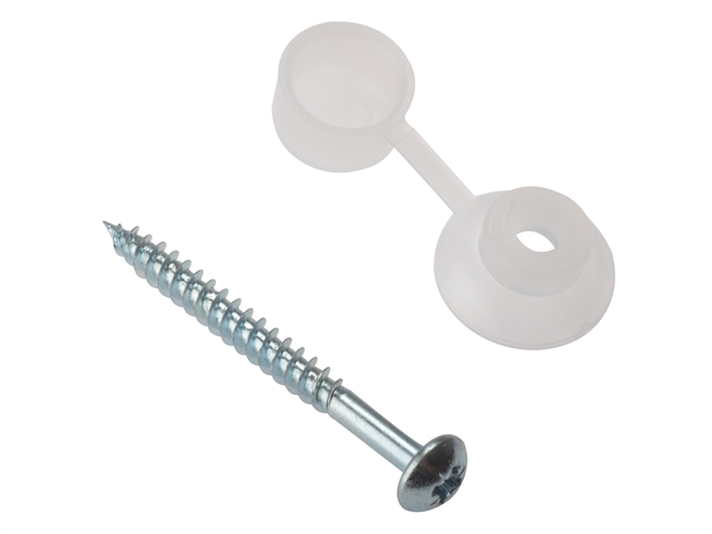 Forgefix Corrugated Roofing Screw Round Head Pozi ZP 4mm x 50mm Bag 10