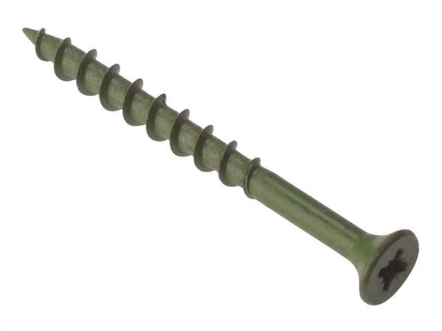 Forgefix Decking Screw Pozi ST Green Anti-Corrosion 4.5 x 50mm Box 200