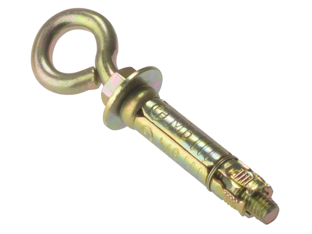 Forgefix Eye Bolt Zinc Yellow Passivated M6 Blister 2