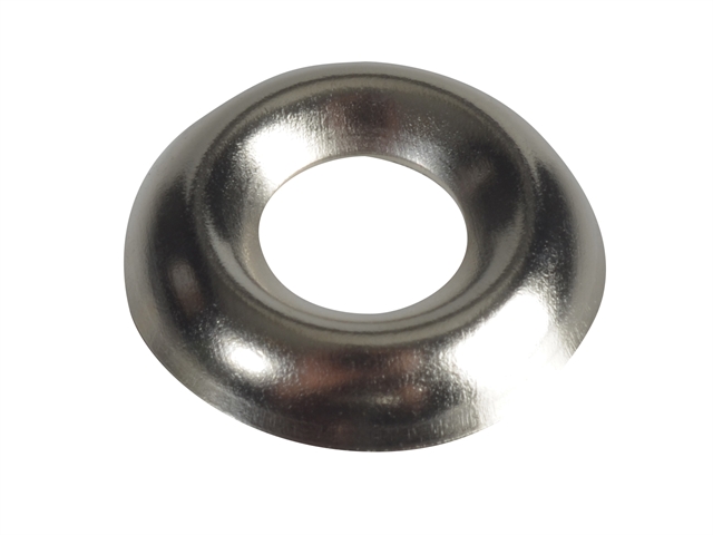 Forgefix Screw Cup Washers Nickle Plated No.10 Forge Pack 20