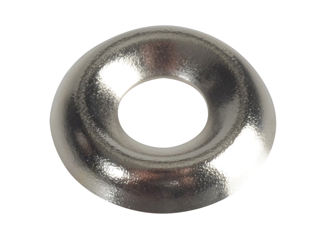 Forgefix Screw Cup Washers Nickle Plated No.8 Forge Pack 20