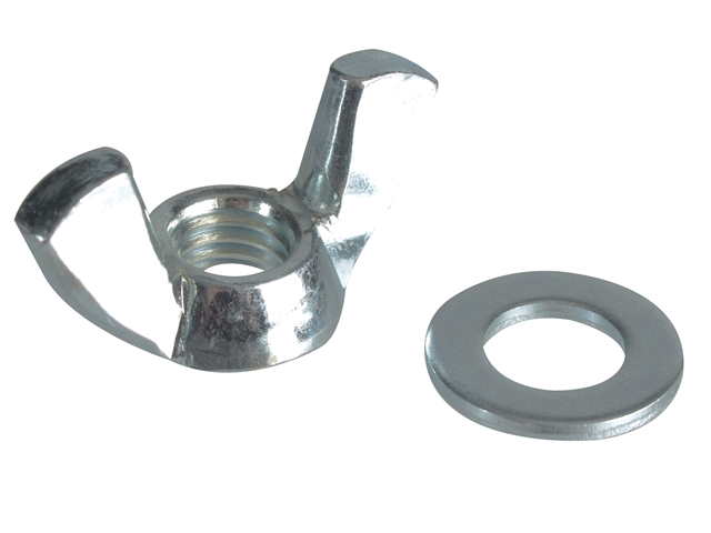 Forgefix Wing Nut & Washers ZP M8 Forge Pack 8