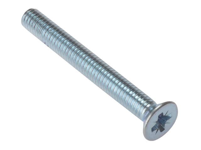 Forgefix Machine Screw Pozi CSK ZP M6 x 20mm Bag 25