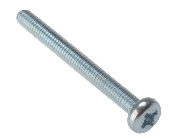 Forgefix Machine Screw Pozi Pan Head ZP M3 x 12mm Bag 25