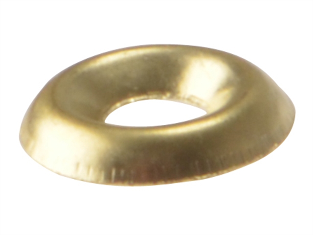 Forgefix Screw Cup Washers Solid Brass Polished No.10 Bag 200