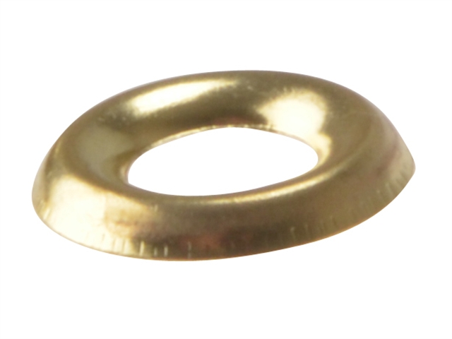 Forgefix Screw Cup Washer Solid Brass Polished No.8 Blister 20