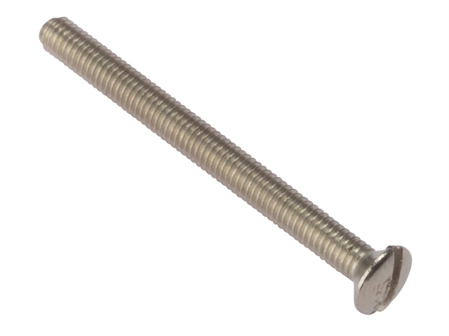 Forgefix Socket Screw Slotted Raised Head Nickle Plated 3.5 x 25mm Bag 100