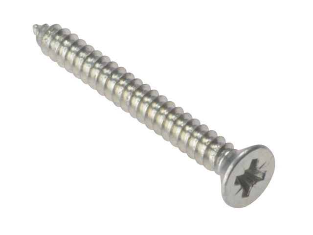 Forgefix Self Tapping Screw Pozi CSK ZP 1.1/4 x 8 Box 200