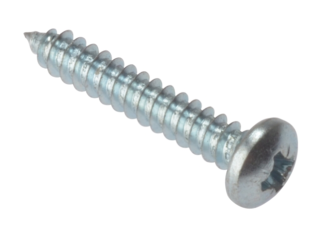 Forgefix Self Tapping Screw Pozi Pan Head ZP 1.1/2 x 8 Box 200