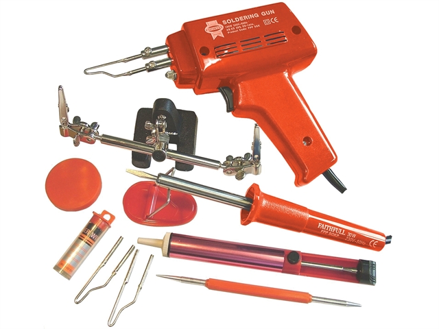 Faithfull Power Plus SGKP Soldering Gun & Iron Kit 30 Watt 240 Volt 240V