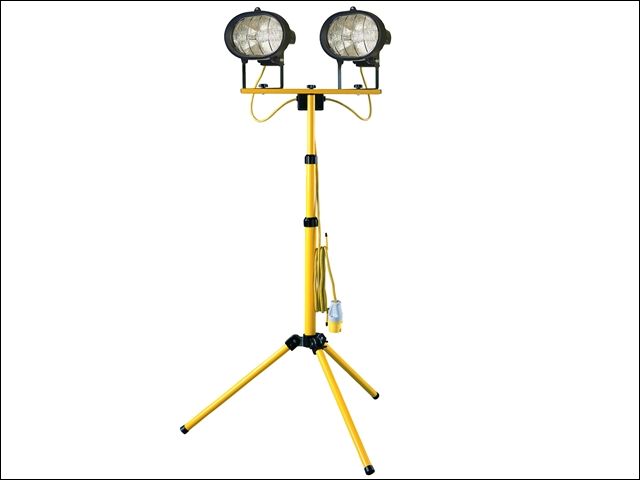 Faithfull Power Plus Sitelight Twin Adjustable Stand 1000 Watt 110 Volt 110V