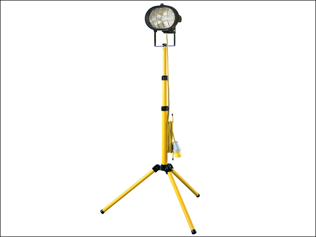 Faithfull Power Plus Sitelight Single With Tripod 500 Watt 110 Volt 110V