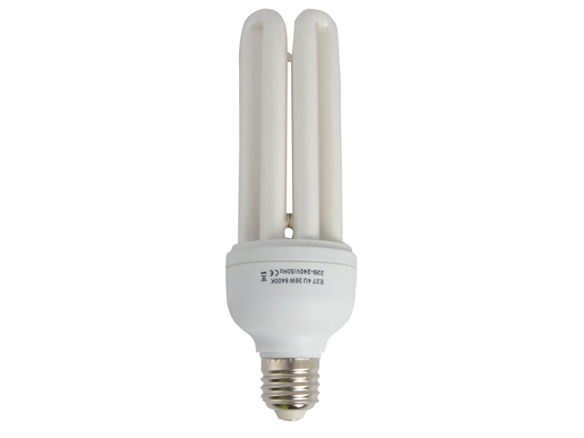 Faithfull Power Plus Low Energy Light Bulb 4u E27 240 Volt 36 Watt 240V
