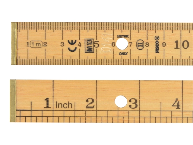 Fisco BR1 Metric / English Bench Rule 1 Metre / 3ft Government Stamped