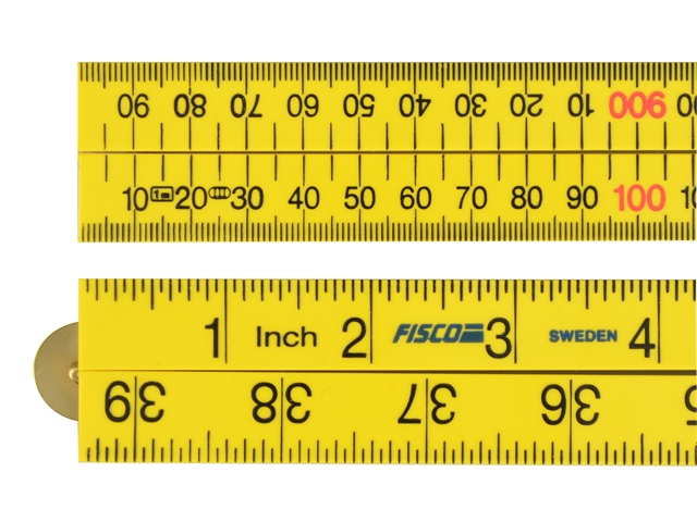 Fisco XFY1ME Yellow ABS Nylon Rule 1 Metre / 39in