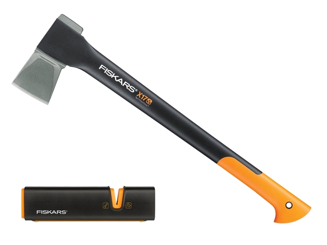 Fiskars X17 Splitting Axe 1.57kg (3.2/5Lb) + Sharpener