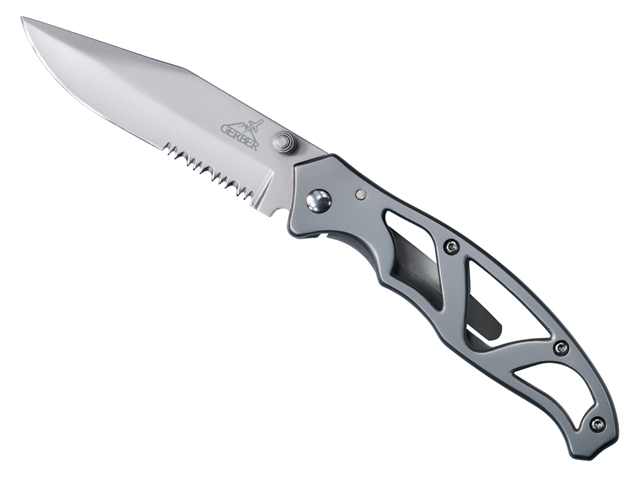 Gerber Paraframe II SS Folding Clip Knife - Serrated Edge