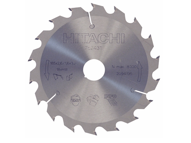 Hitachi Circular Saw Blade 185 x 30mm x 18T
