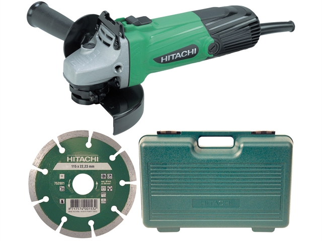 Hitachi G12SSCD 115mm Grinder with Diamond Blade & Case 240 Volt 240V