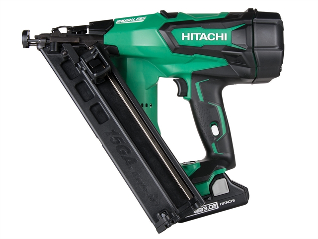 Hitachi Cordless 15G Angled Finish Nailer 18 Volt 2 x 3.0Ah Li-Ion