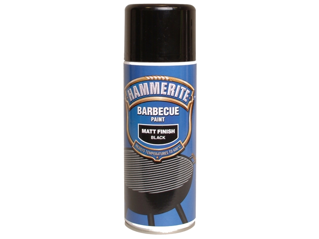 Hammerite BBQ Paint Aerosol Black Matt 400ml