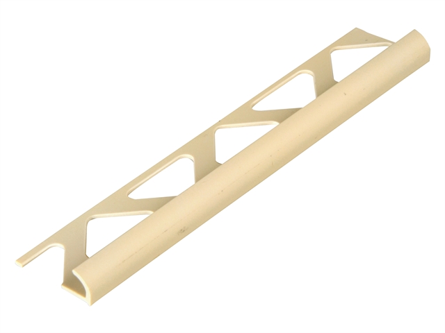 Homelux Tile Trim PVC Round Edge Soft Cream 6mm x 2.44m (Box 10)