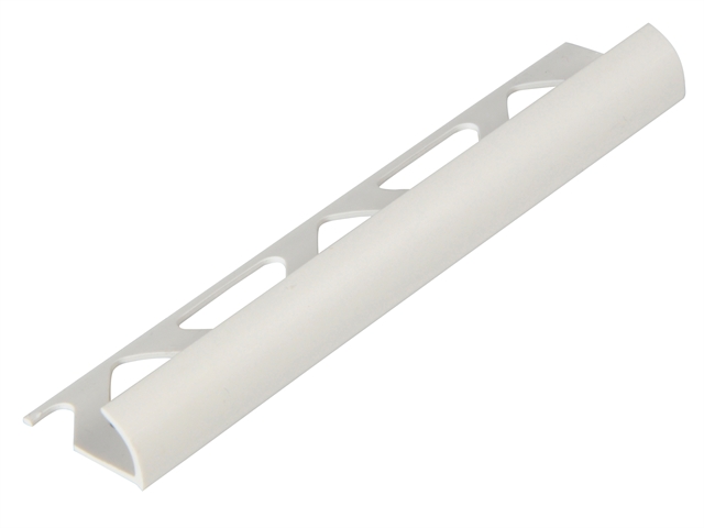 Homelux Tile Trim PVC Round Edge White 9mm x 2.44m (Box 10)