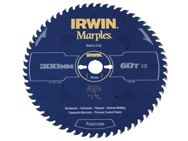 IRWIN Marples Circular Saw Blade 300 x 30mm x 60T ATB