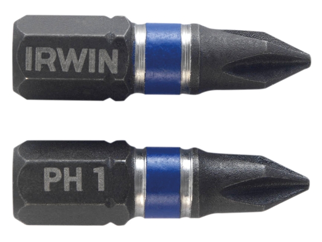 IRWIN Impact Screwdriver Bits PH1 25mm Pack of 2