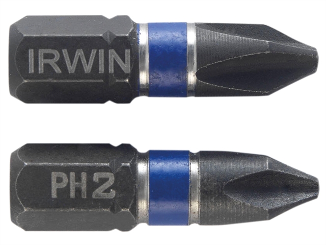 IRWIN Impact Screwdriver Bits PH2 25mm Pack of 2