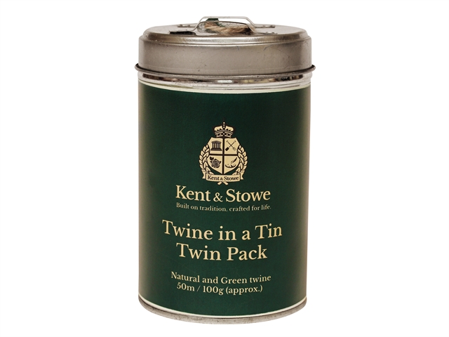 Kent & Stowe Twine In a Tin Natural & Green Twin Pack 50m (100g)