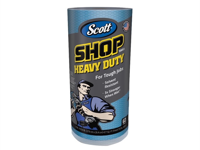 Kimberley Clarke SCOTT® Blue Heavy-Duty Shop Cloth Roll