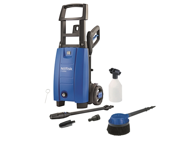 Kew Nilfisk Alto C120 6.6 X-TRA RB Pressure Washer & Rotary Brush 120 Bar 240 Volt 240V