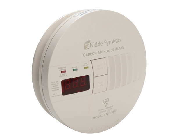 Kidde Carbon Monoxide Alarm Professional Mains Digital 230 Volt 230V