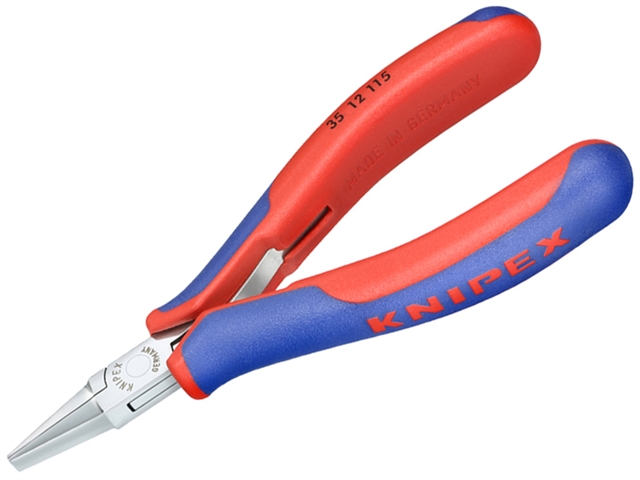Knipex Electronics Flat Jaw Pliers Multi Component Grip 115mm