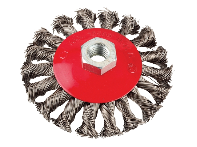 KWB Cranked Brush Twist Knot 100mm x M14