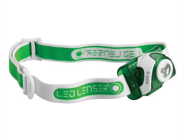 LED Lenser SEO3 Head Lamp Green Test It Pack