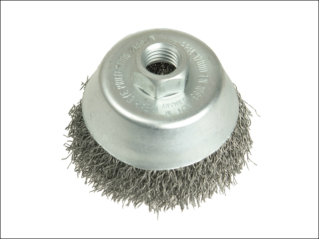 Lessmann Cup Brush 75mm  M14 x 0.35 Steel Wire