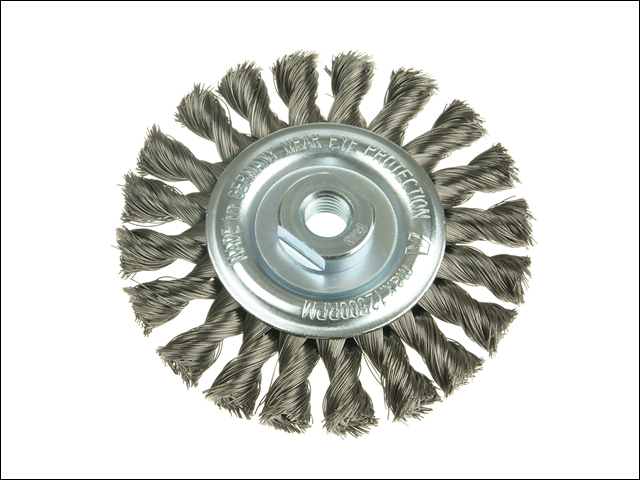 Lessmann Knot Wheel Brush 115mm x 14mm 22.2 x 0.50 Steel Wire