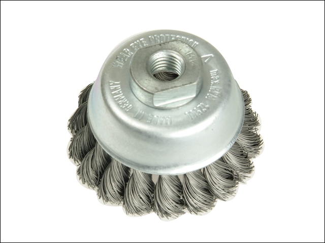 Lessmann Knot Cup Brush 65mm M14 x 20 x 0.35 Steel Wire