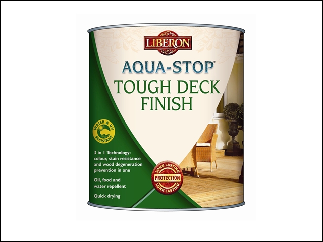 Liberon Aqua-Stop / Advanced Protection  Tough Decking Finish Burmese Teak 5 Litre