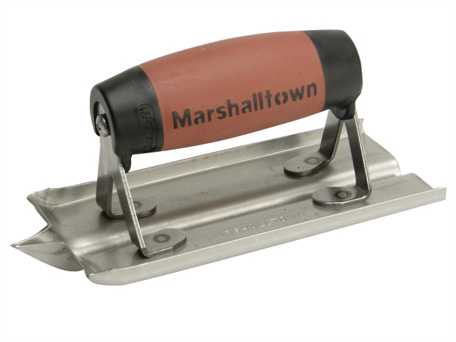 Marshalltown M180D Stainless Steel Groover Trowel Durasoft® Handle 150 x 75mm (6 x 3in)