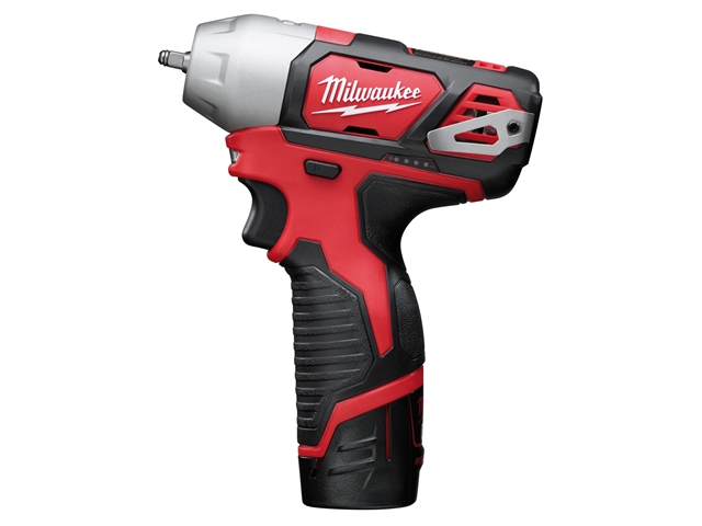 Milwaukee M12 BIW14-202C Sub Compact 1/4in Impact Wrench 12 Volt 2 x 2.0Ah Li-Ion 12V