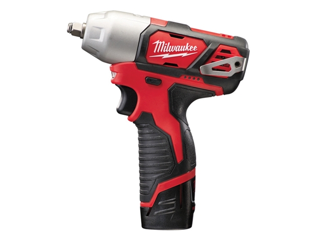 Milwaukee M12 BIW38-202C Compact 3/8in Impact Wrench 12 Volt 2 x 2.0Ah Li-Ion 12V