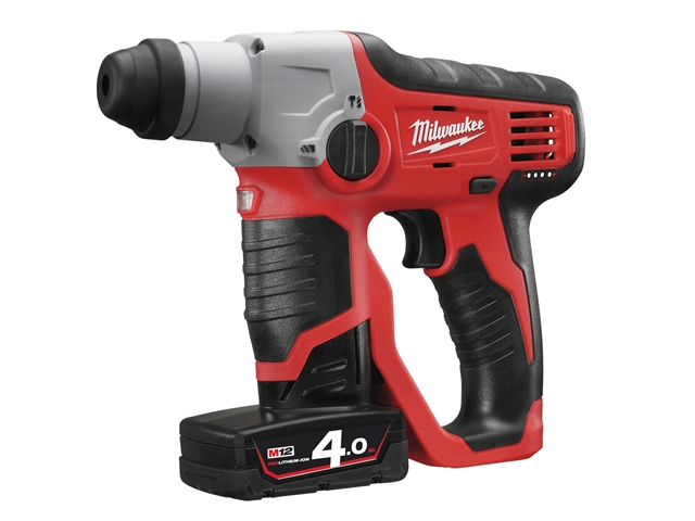 Milwaukee M12 H-402C Compact Cordless SDS 2 Mode Hammer 12 Volt 2 x 4.0Ah Li-Ion 12V