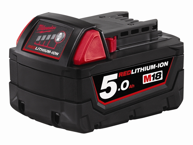 Milwaukee M18 M18B5 REDLITHIUM-ION™ Slide Battery Pack 18 Volt 5.0Ah Li-Ion 18V