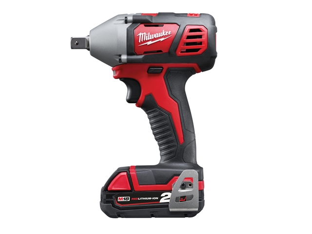 Milwaukee M18 BIW12-202C Compact 1/2in Impact Wrench 18 Volt 2 x 2.0Ah Li-Ion 18V