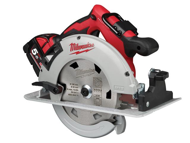 Milwaukee M18 BLCS66-502X Brushless Circular Saw 18V 2 x 5.0Ah Li-ion