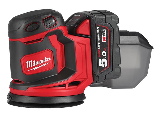 Milwaukee M18 BOS125-502B Random Orbital Sander 18V 2 x 18 5.0Ah Li-ion